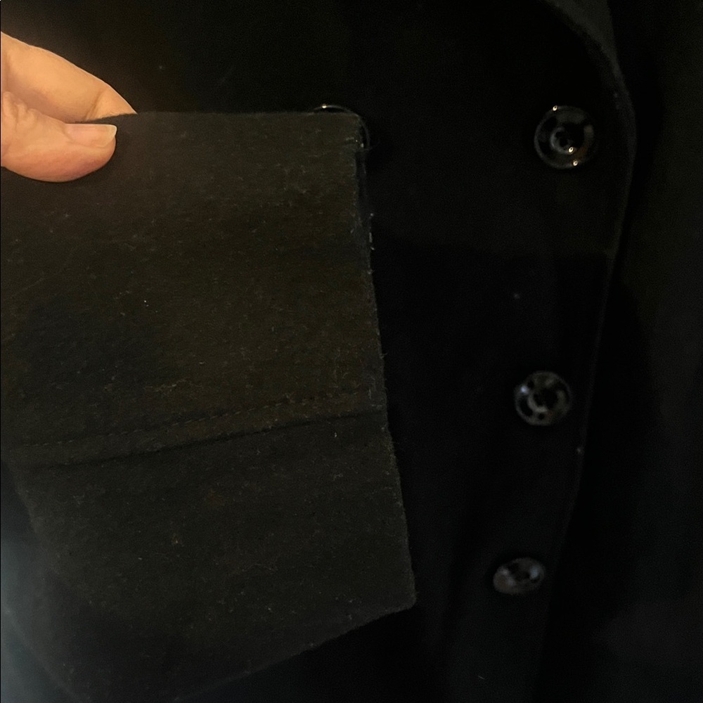 Jones New York Classic Black Pea Coat - Picture 5 of 7